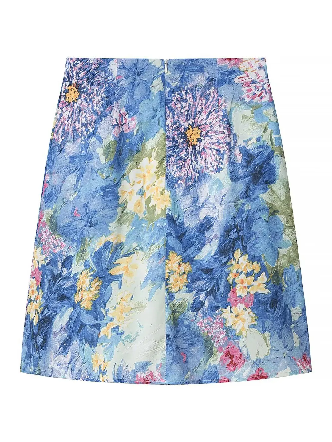Artistic Style High Waist A-Line Floral Print  Skirt Women's Beautiful Base Layer Skirt Bodycon Skirt Polyester Fiber