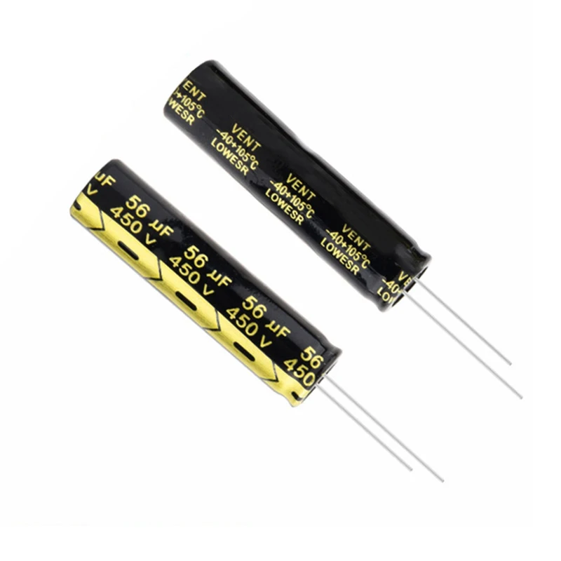 2pcs Electrolytic Capacitor 450V56UF New Original High Frequency Durable Capacitor Specification 13X50MM