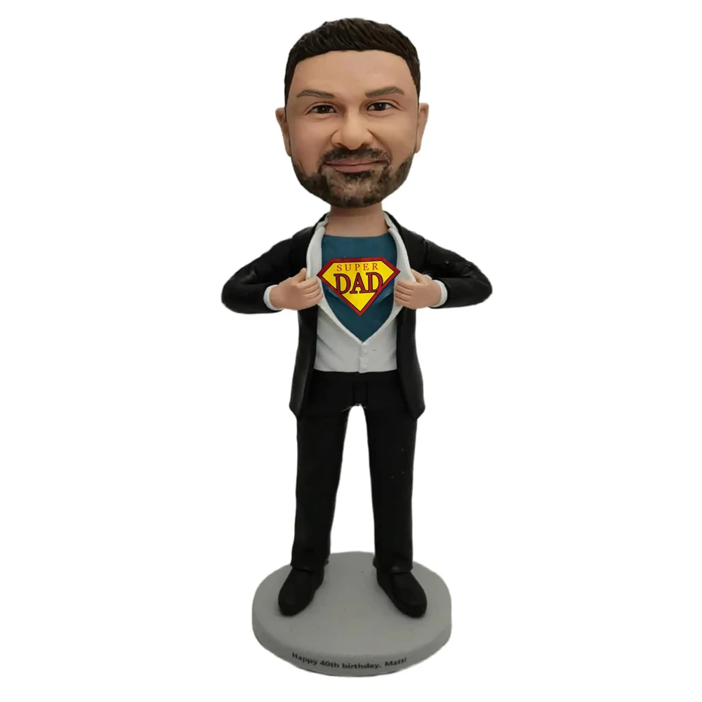 

Customizing Dad Sculpture Customized Photo Bobblehead Doll,Father Birthday Gift for Father's Day