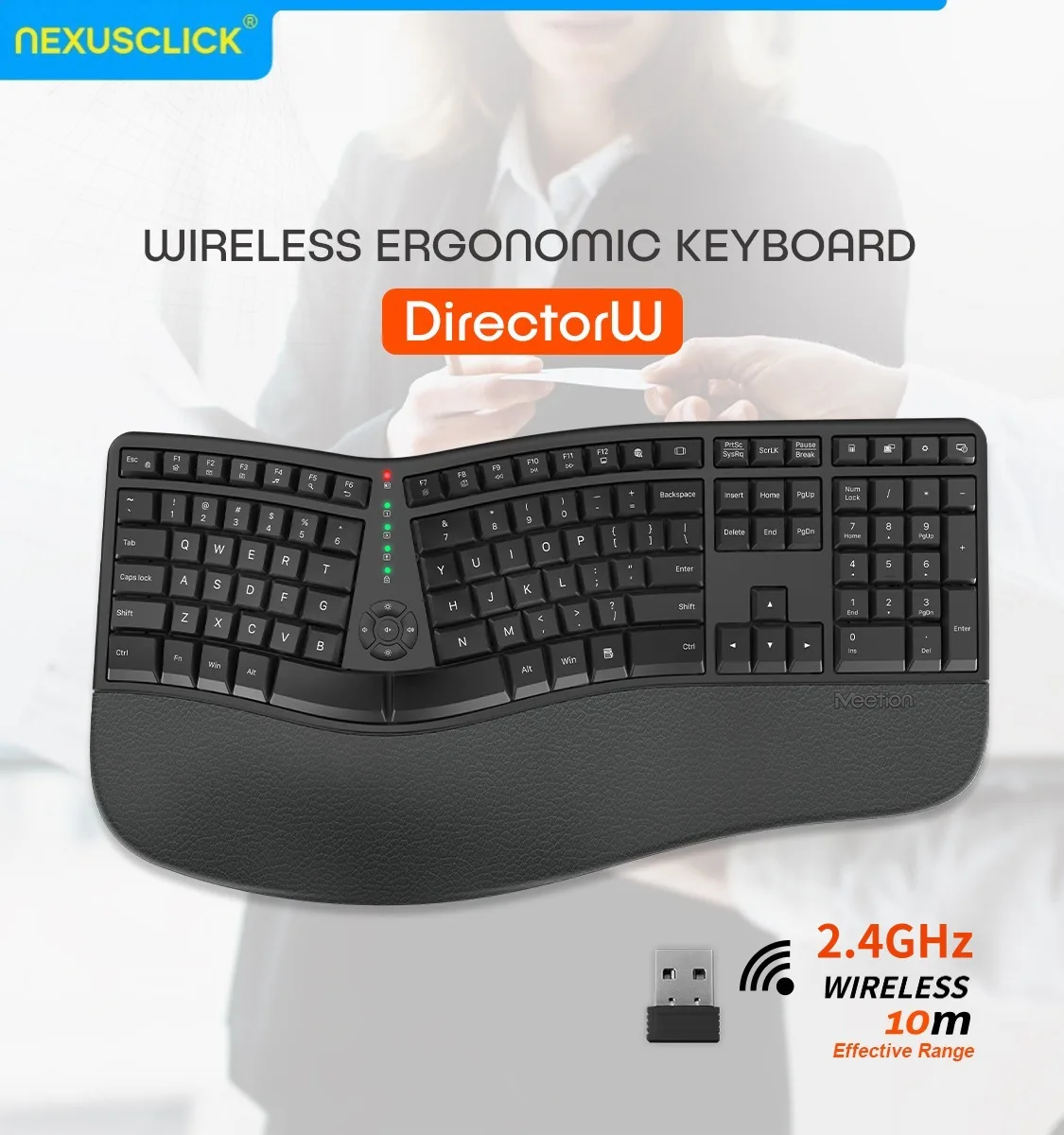 nexusclick-wireless-ergonomic-split-keyboard-with-memory-foam-wrist-restadjustable-tilt24g-usb-for-windows-mac-pc-laptop-game
