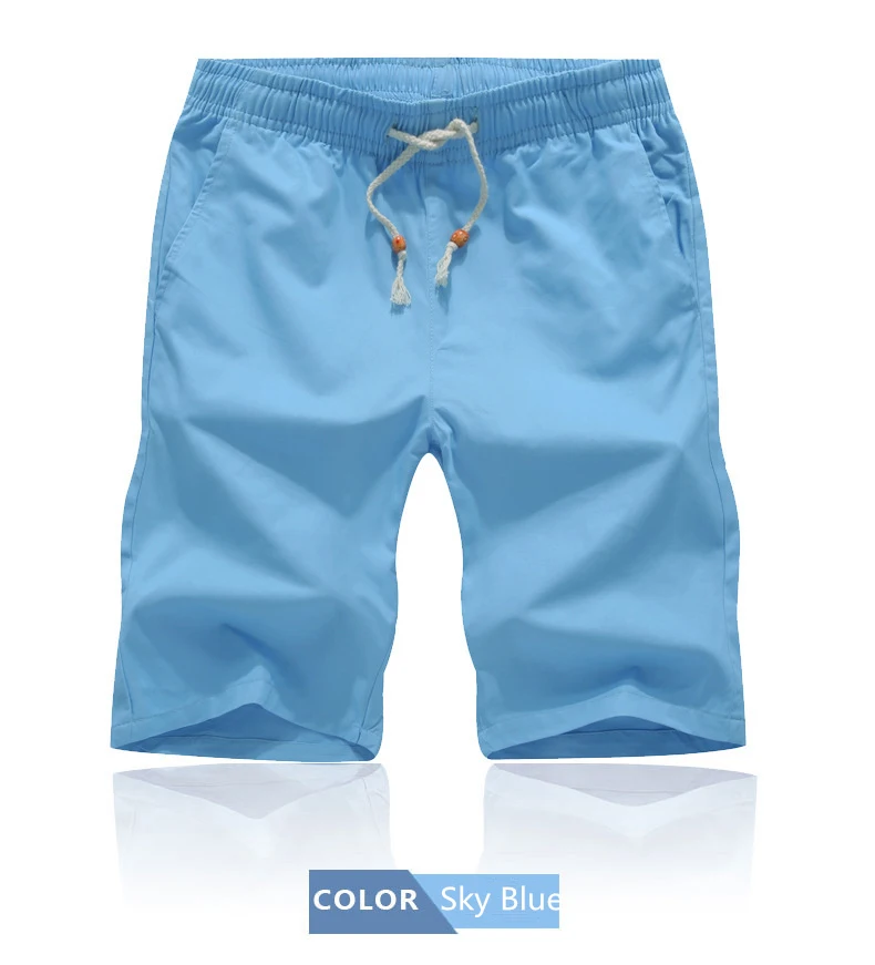 Liseaven-pantalones cortos para hombre, ropa de calle informal, Color sólido, Verano