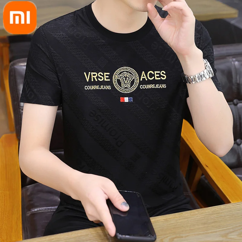 New Xiaomi Ice Silk Quick Dry T-shirt Summer Skin-friendly Breathable Sweat-absorbing Fashion Thin Short Sleeve 2023