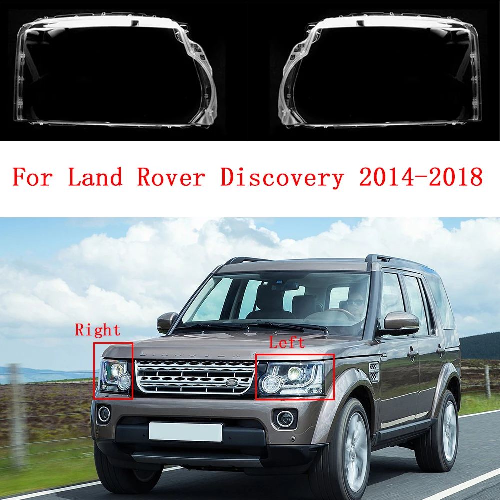 

For Land Rover Discovery 4 2014 2015 2016 2017 2018 Front Headlight Transparent Glass Cover Lampshade Headlamp Shell Lens ﻿