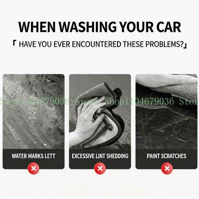 652F Car Detailing Towel High Capacity Water Absorption Scratch Resistant Washing