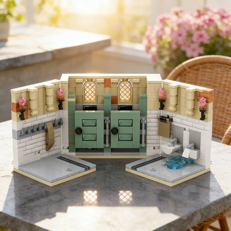 368ピース-moc-トイレのトロール-ハリー・ポッター対応-モデルビルディングブロック-おもちゃギフト-クリエイティブディスプレイ-コレクタブルデスク