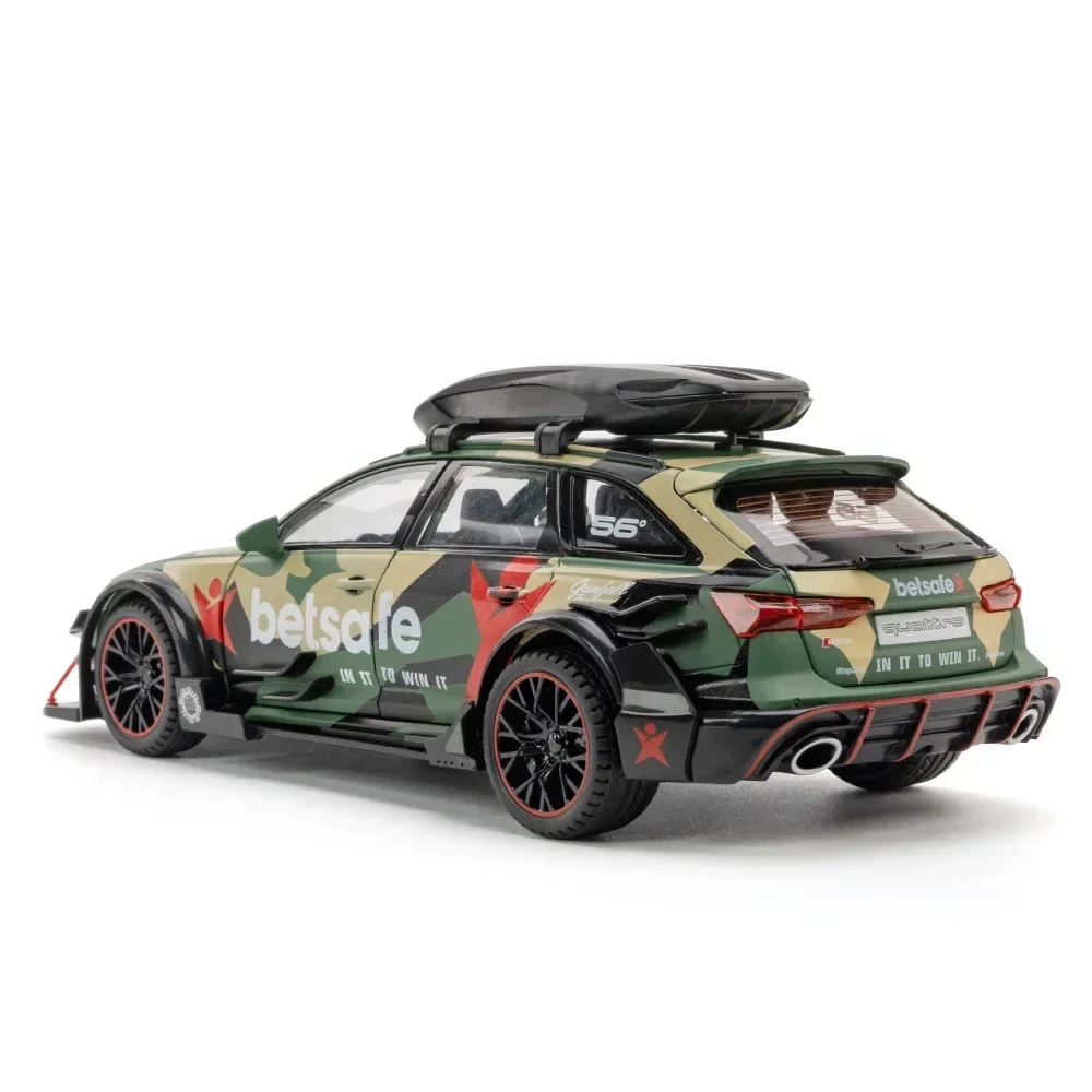 

Модифицированный автомобиль RS6 DTM, модель автомобиля из сплава 1:24, игрушечный автомобиль, литье под давлением металла, звуковой и световой автомобиль, игрушечный автомобиль, автомобиль