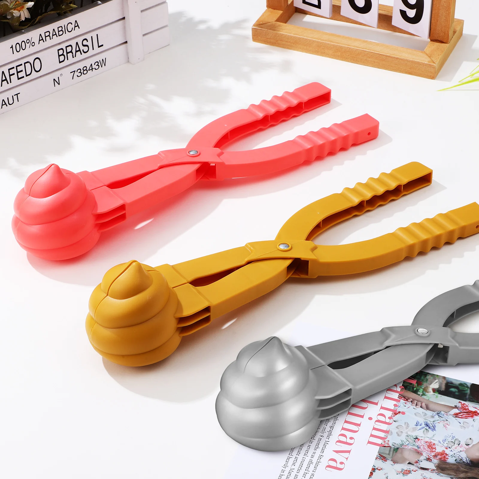 Fabricant de boules de neige, 2 pièces, Design Unique, jouet de plage, Kit d'extérieur, fabricant de boules de neige, jouet en plastique