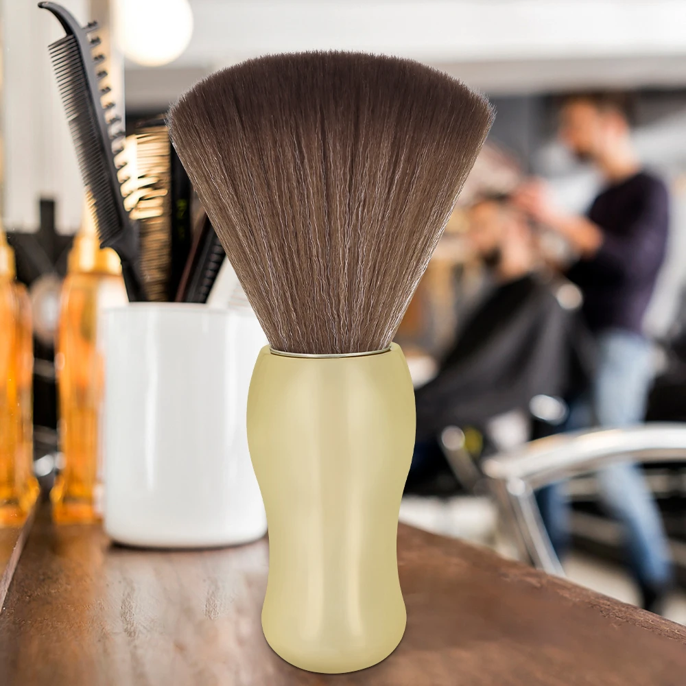 

Haircutting Neck Duster Brush Salon Hair Sweeping Brush Soft Nylon Professional Barber Handle Tool for Women Men Face Neck