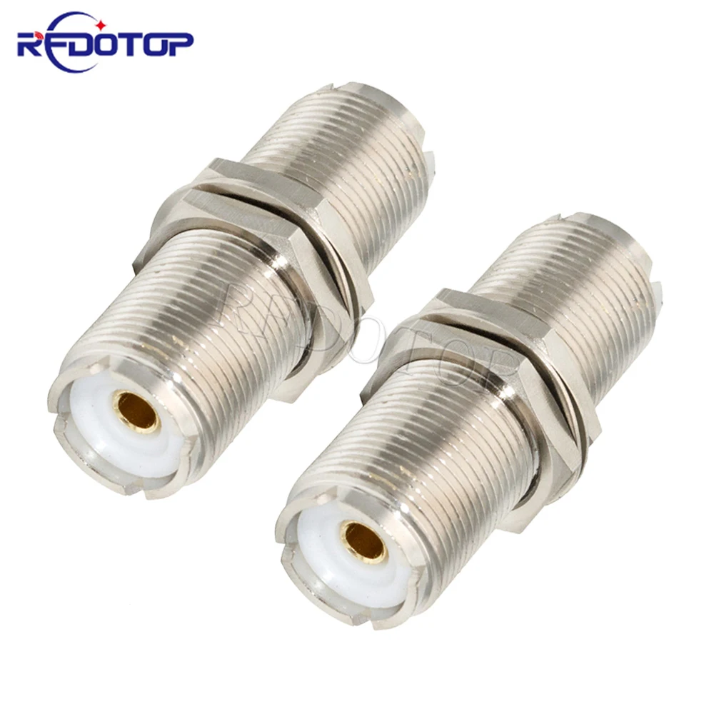 

1Pcs SO-239 UHF Female to UHF Female SO239 Jack Straight Adapter Nut Bulkhead RF Connector 50ohm High-Quality