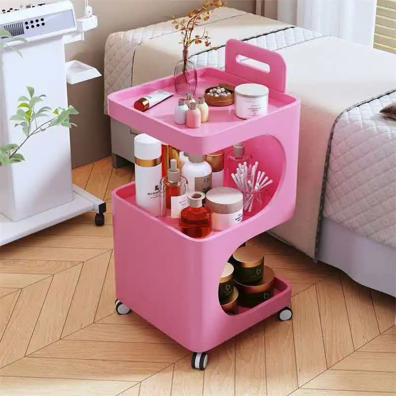 Manufacturer Wholesale Latest Design Multifunction Salon Furniture Salon Trolley Removable Beauty Makeup Storage Trolley