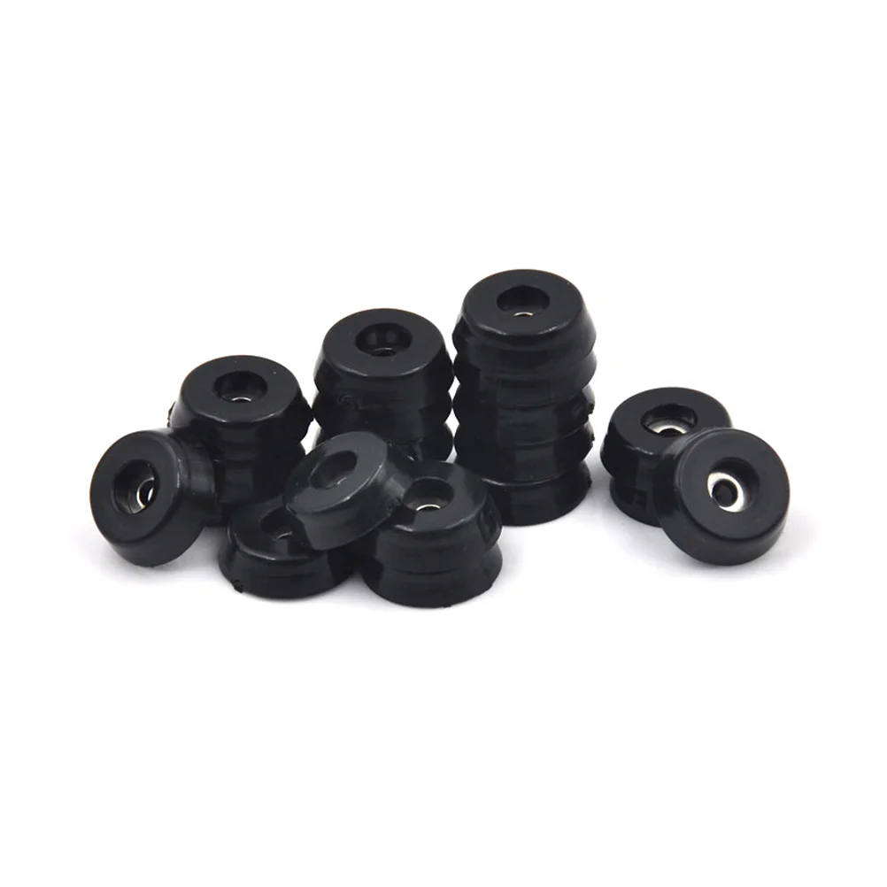 20Pcs Anti Slip Furniture Legs Feet Black Speaker Cabinet Bed Table Box Conical Rubber Shock Pad Floor Protector Furniture Parts