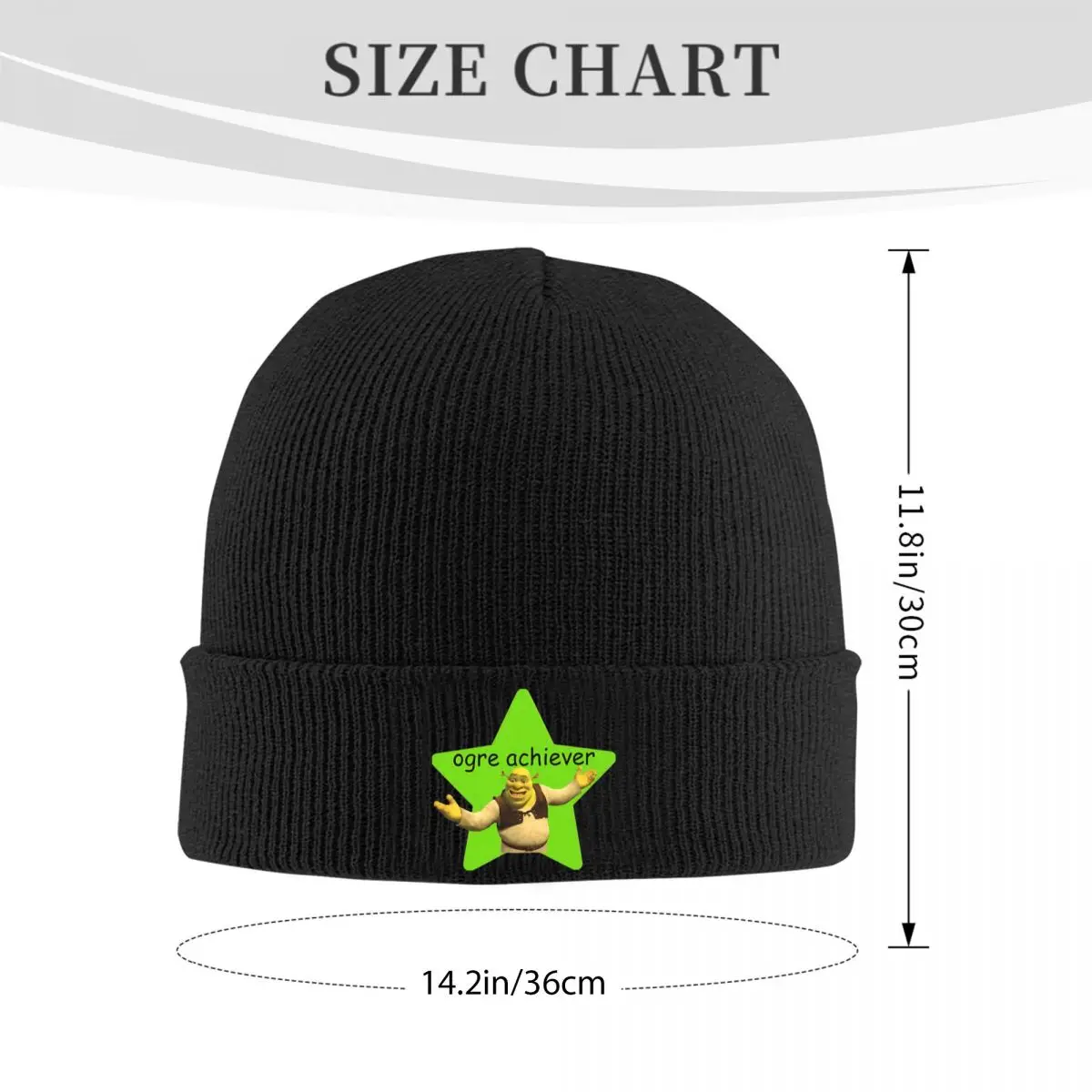 Shreks Pun Knitted Caps Women's Men's Beanies Winter Hat Acrylic Ogre Funny Memes Warm Melon Cap