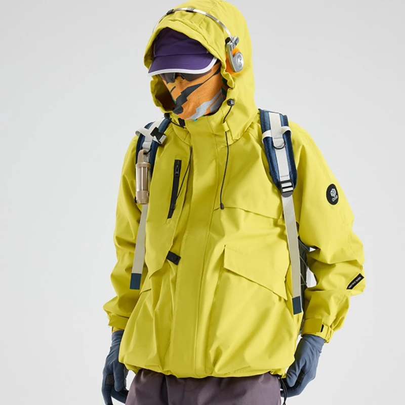 

Fashion Men's Outdoor Waterproof Jacket Women Mountain Climbing Workwear Windbreaker Men Loose Windproof Autumn Vibe Hiking Coat