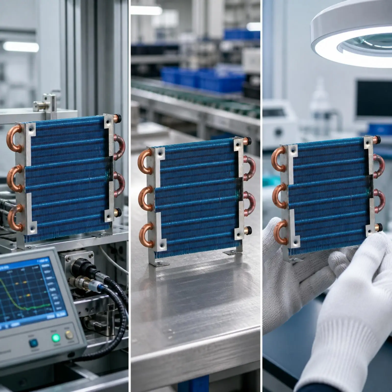 Heat Exchanger Condenser with Mounting Feet for Water Cooling System and Cabinet Climate Control