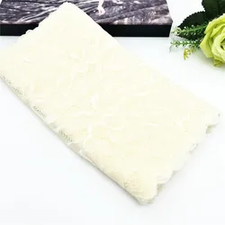 3y/lot Width 23cm Cream With Shimmer Shiny Elastic Lace Trim Lingerie Sewing Craft DIY Apparel Fabric Lace Dress Wedding