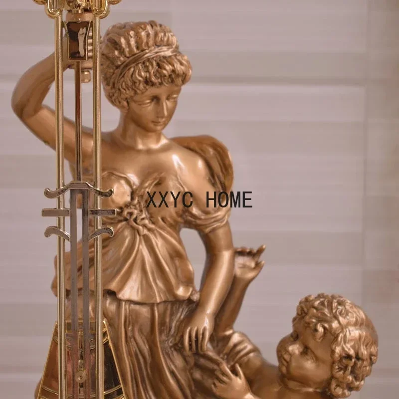 Маятник для матери и ребенка, глубокое украшение для любви, стоячие часы для дедушки, немые художественные настольные часы, большие богини