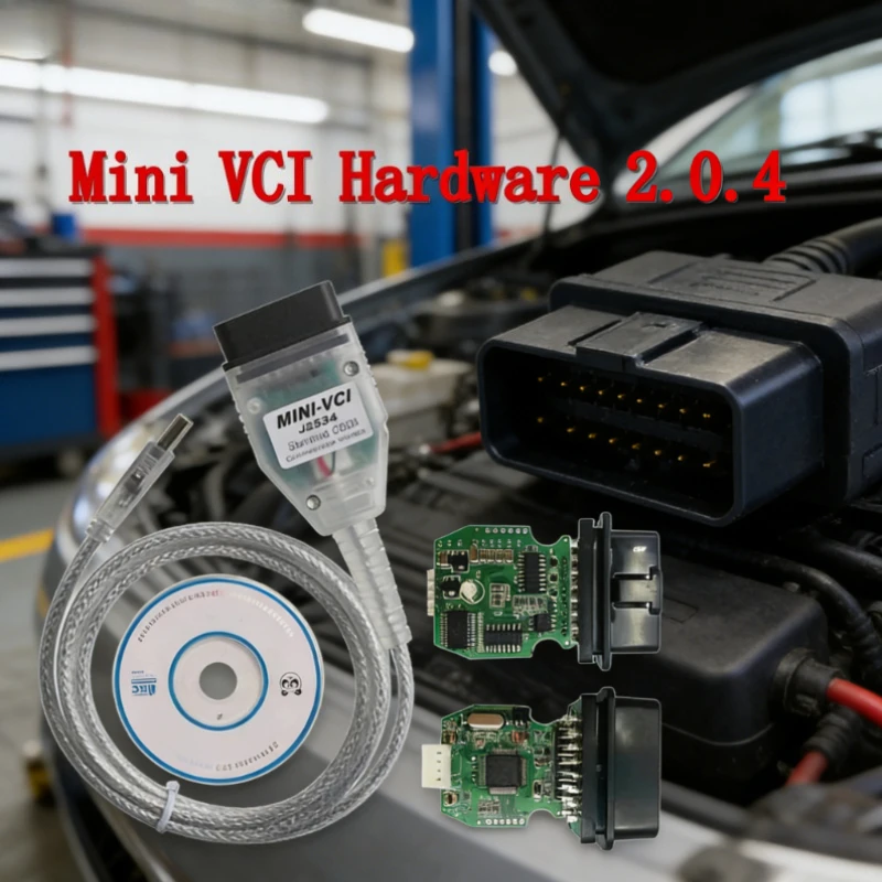 For Toyota TIS Techstream MINI VCI V2.0.4 Real Firmware SW V16.00.017 J2534 FTDI FT232RL MINI-VCI HW 2.0.4 Multi-Language