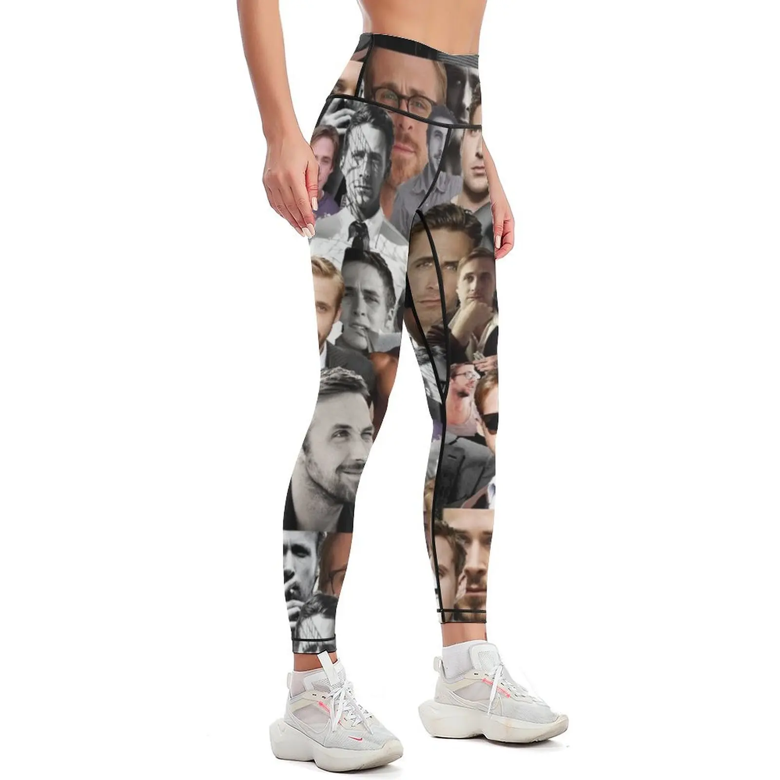 Ryan Gosling Collage Leggings sport pantaloni sportivi femminili donna pantaloni da palestra abbigliamento Fitness Leggings da donna