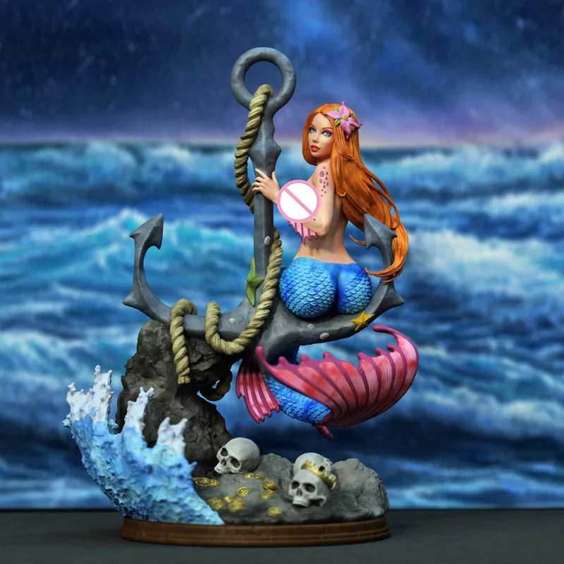 

Resin Figure Diy Mermaid 1/24 Scale 75mm Figurine Assemble Miniatures Model Kit Unassembled Unpainted Diorama Toys