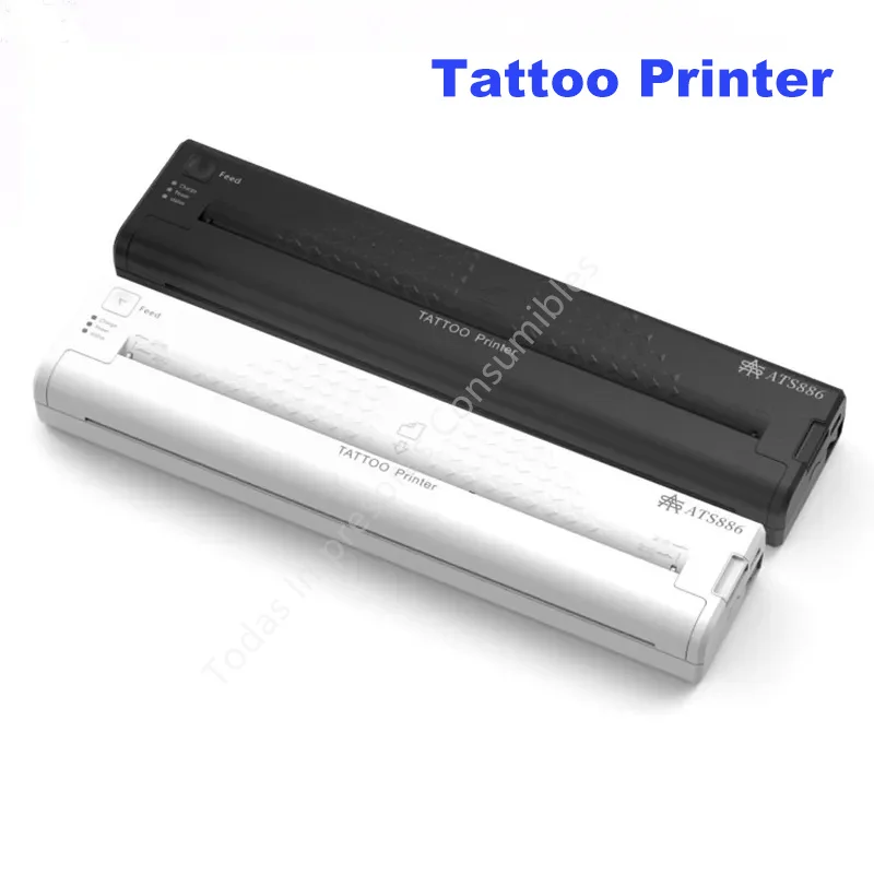 Imagem -06 - Tatuagem sem Fio Stencil Transfer Printer Machine Fabricante Térmico Portátil Desenho Copiadora de Impressão Acessórios de Tatuagem 1200mah Ats886