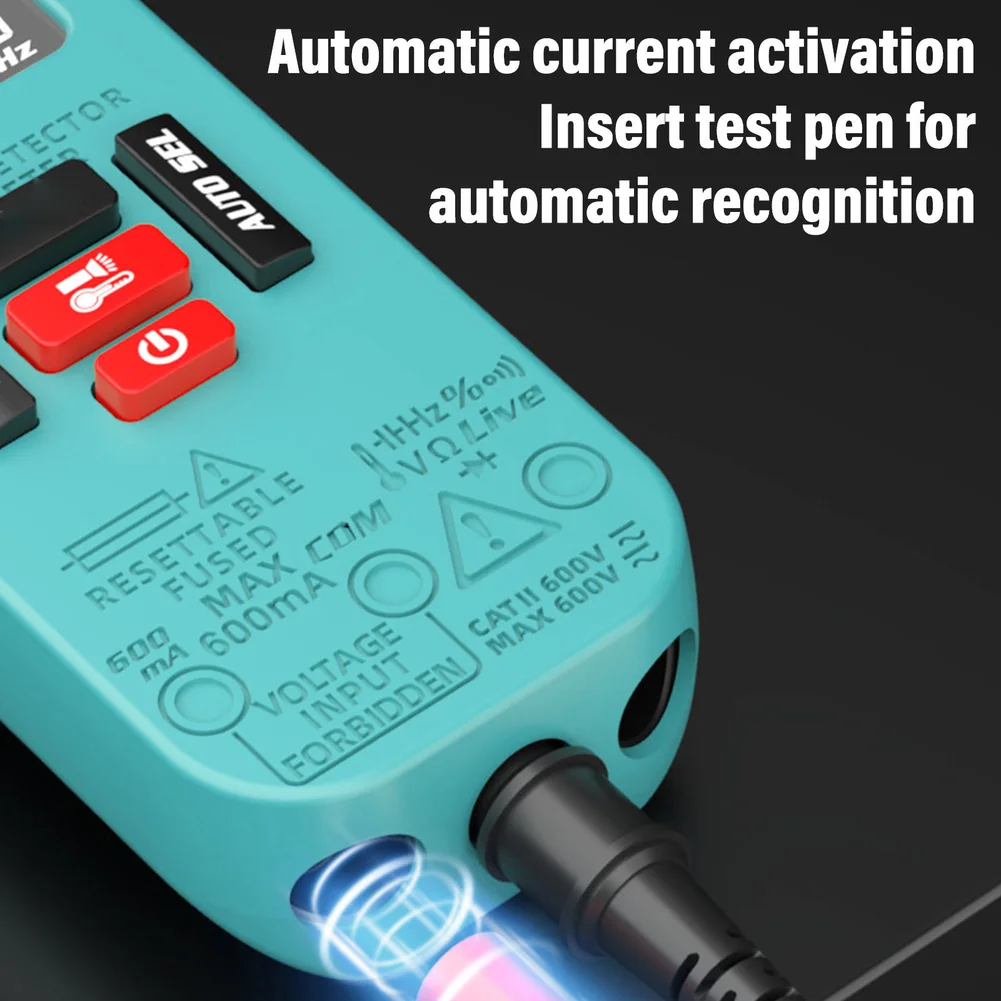Multimeter With Circuit Break Detection Battery Tester Digital Multimeter Built-in 400mAh Battery Non-contact Voltage Sensing
