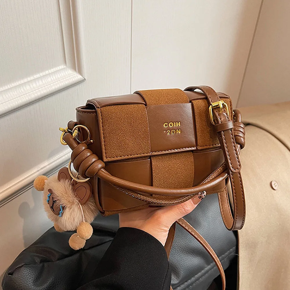 حقيبة كروس صغيرة كلاسيكية جديدة للخريف والشتاء، حقيبة مربعة صغيرة عصرية وغير رسمية، كتف واحد متعدد الاستخدامات للنساء