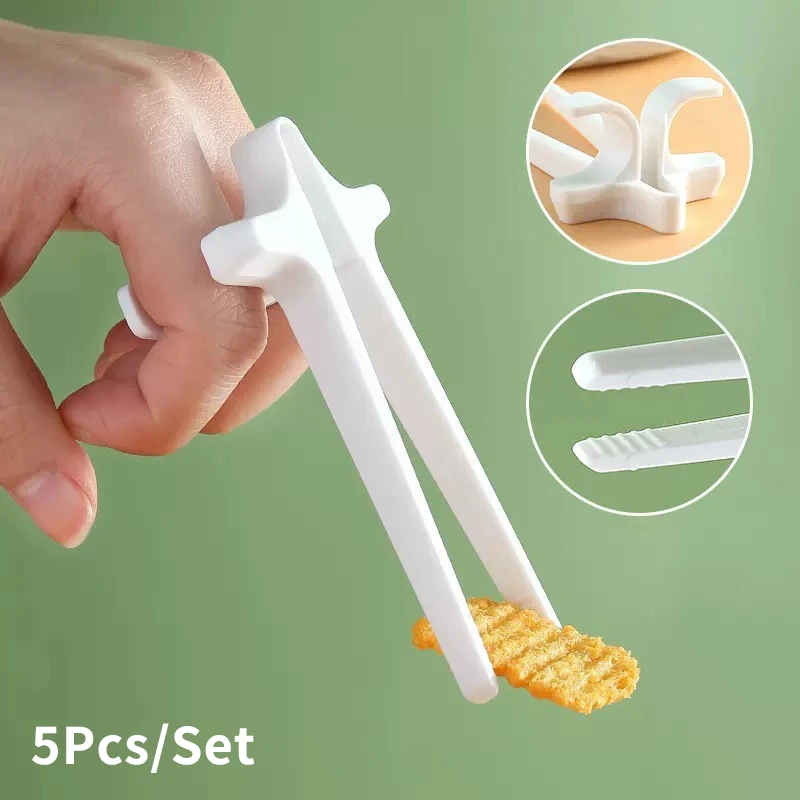 5pcs/set Play Game Finger Chopsticks Eat Snacks Artifact Eat Potato Chips Not Dirty Hand Chopsticks Holder Lazy Assistant Chopst