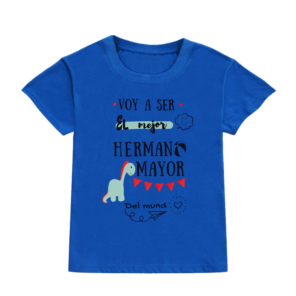 I Will Become The Best Brother in The World Kid T-shirt Short Sleeve Crew Neck Top Boy Print Child Tshirt Kids Summer Clothes
