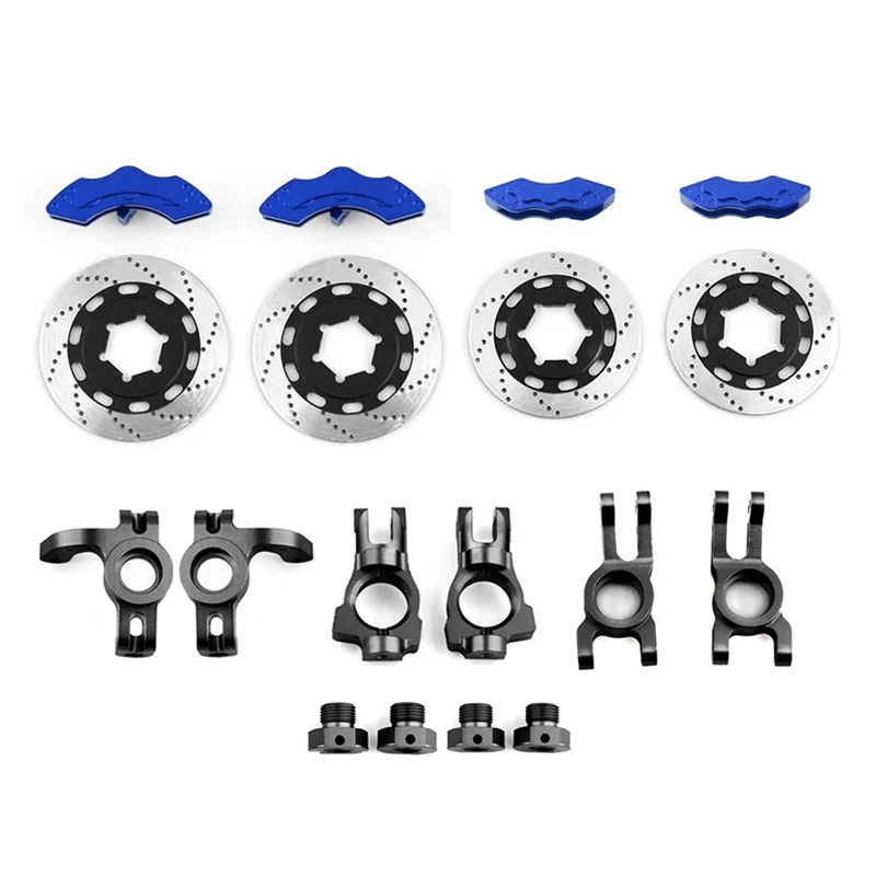 Metal Steering Block C-Hub Carrier Rear Hub Carrier Brake Disc for 1/7 Scale KM Citron C3 Rally RC Car Upgrade Parts,A