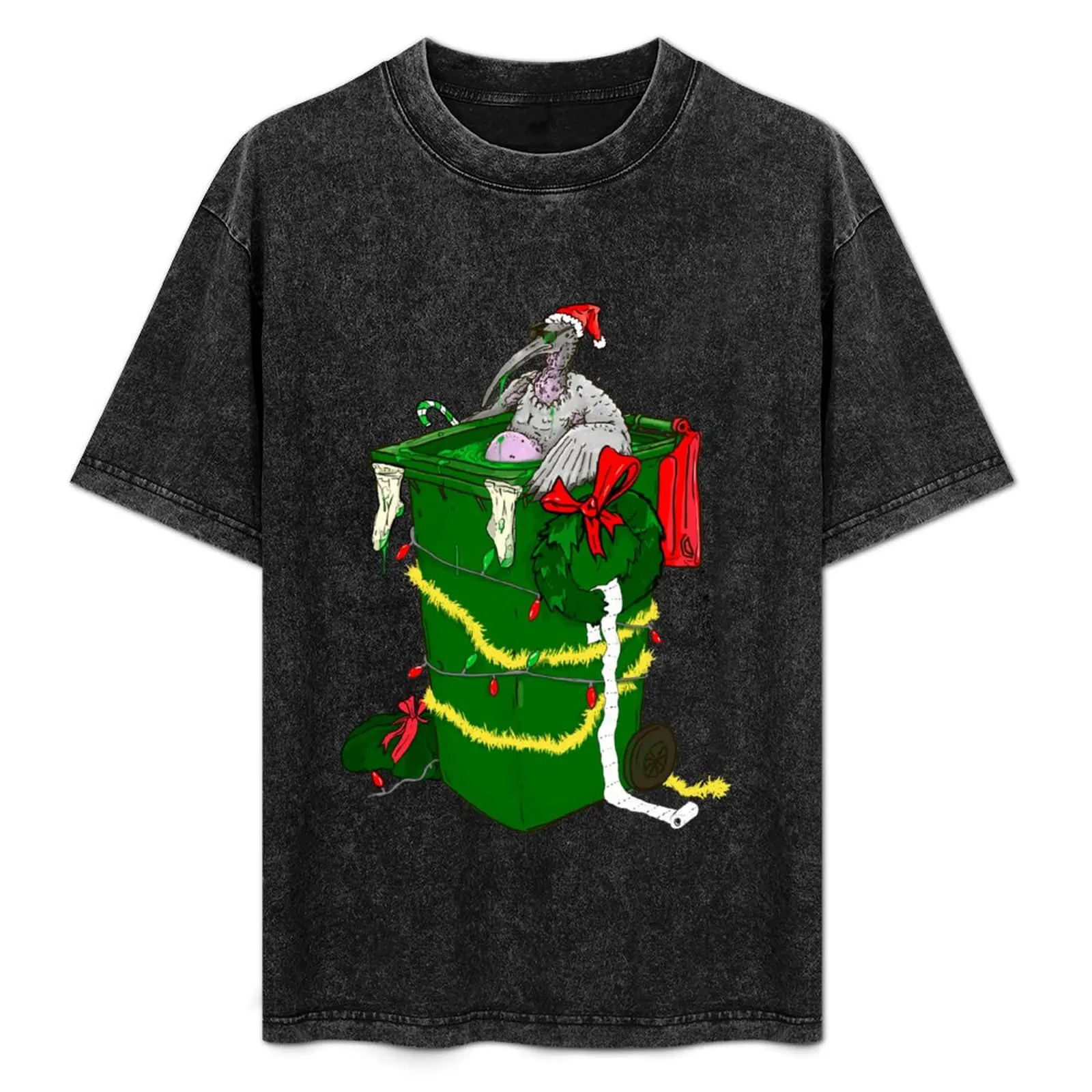 

Christmas Bin Chicken T-Shirt Work Duty Casual T-Shirt