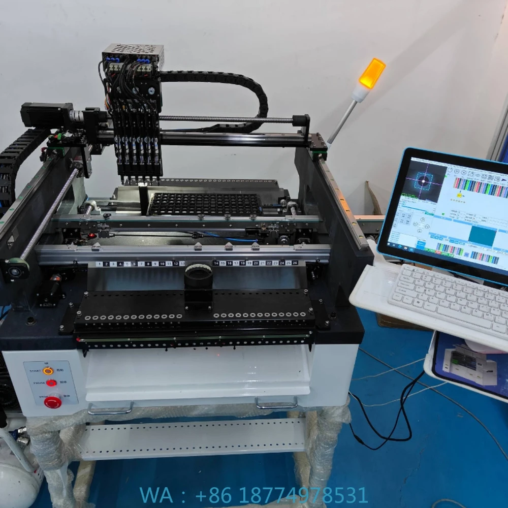 Head Smd Led Mounting Machine Chip for PCB LED Assembly Mini Desktop Automatic SMT Pick and Place Machine High Precise 2