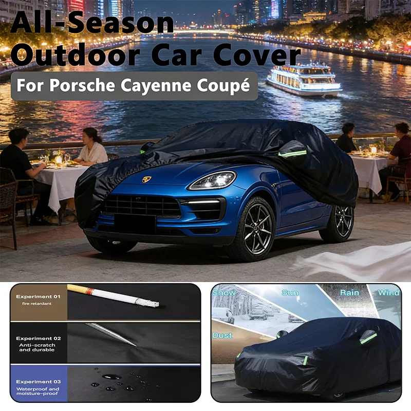 

Car Cover for Porsche Cayenne Coupe Full Body Protection Waterproof Dustproof Heat-Resistant All-Season Use Exterior Accessories