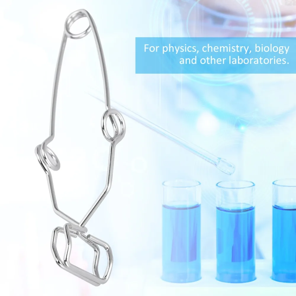 10Pcs Metal Made Test Tube Clamp Large Size Handheld Type Metal Test Tube Holder Spring Loaded Lightweight Centrifuge Tube Clamp