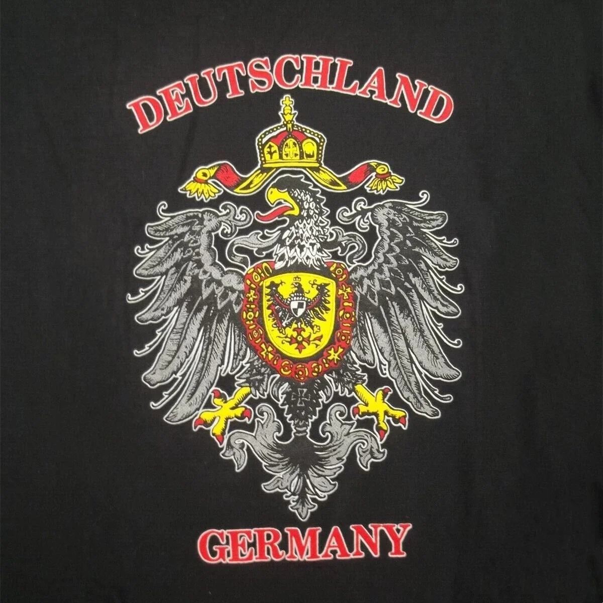 

Deutschland Germany Men's Black Graphic Tshirt Men's 100% Cotton Casual T-shirts Loose Top Size S-3XL