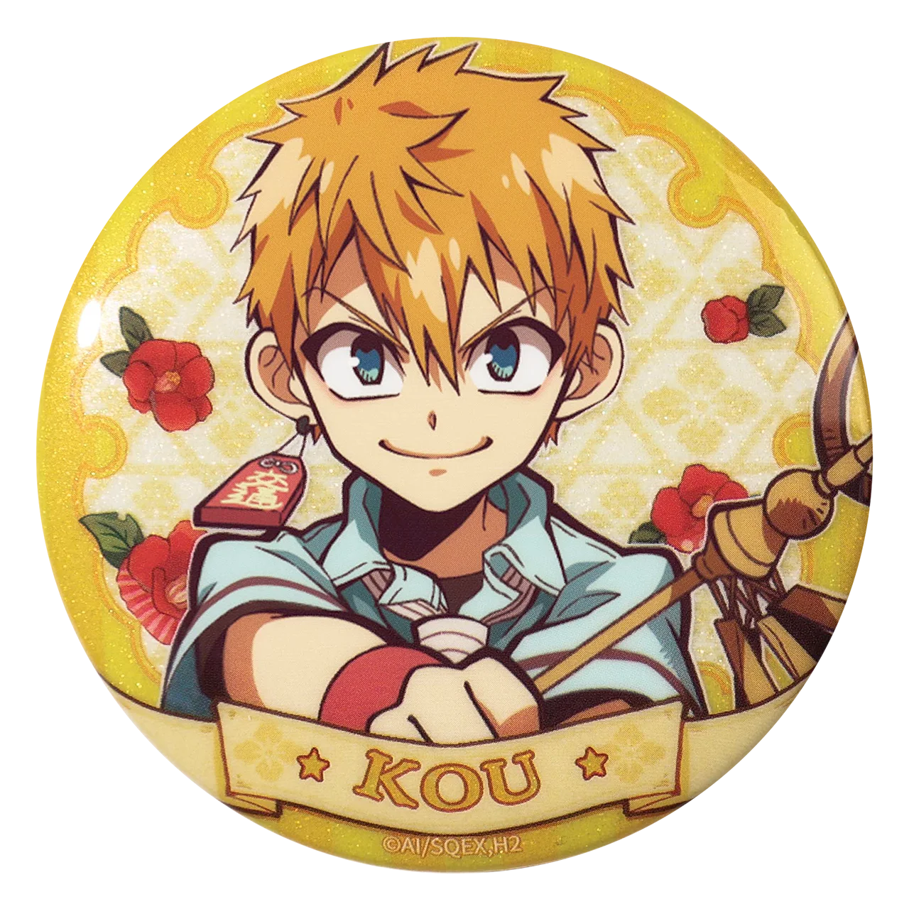 58mm Anime Toilet-bound Hanako-kun Minamoto Kou Yashiro Nene Cosplay COSTUME Badge Pin SPTE Tinplate Brooch﻿ Halloween Prop Gilf