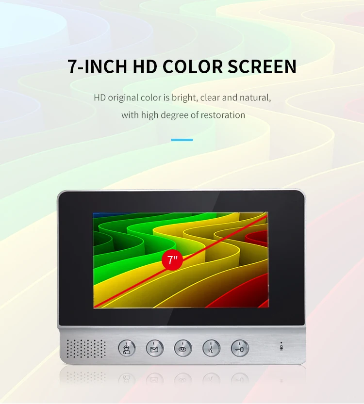 Sistema de intercomunicación inteligente con cámara de desbloqueo, mirilla Digital, teléfono de puerta, nuevo, 7 pulgadas