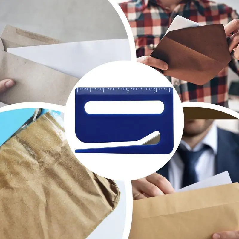 Mail Opener Tool Wrapping Paper Cutter Letter Opening Tool Mail Cutter For Pet Hair Knot With Pointed End Magnifying Glass Ruler