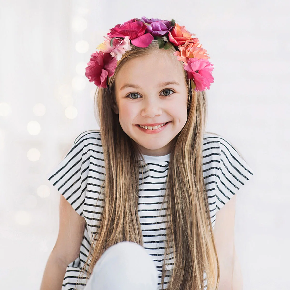 

Halloween Rose Flower Hair Band Headdress Polyester Lightweight Comfortable Headband for Party Festival Hair Accessories Women