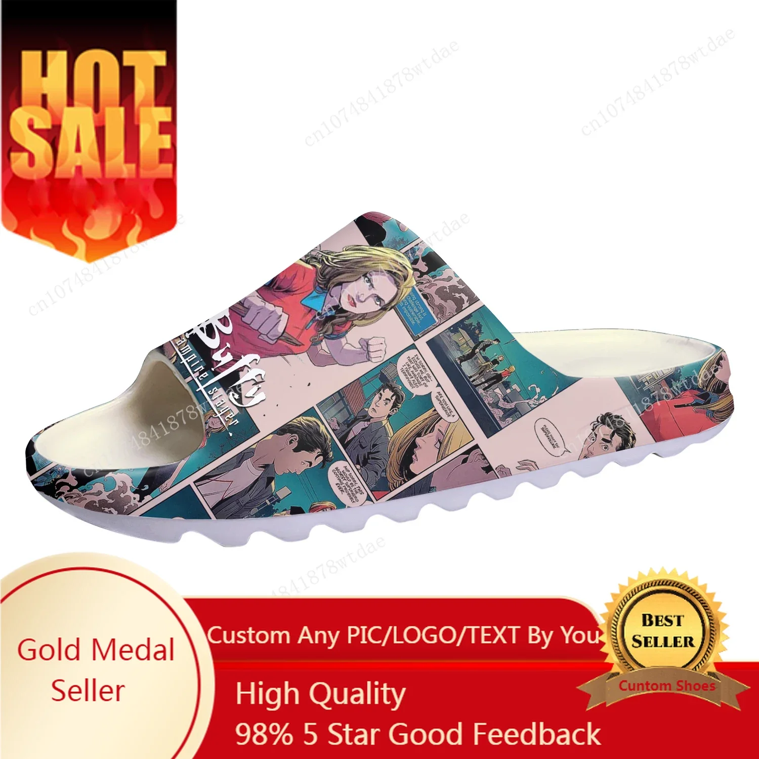 

Buffy The Vampire Slayer Soft Sole Sllipers Mens Womens Teenager Home Clogs Anime Step In Water Shoes On Shit Customize Sandals