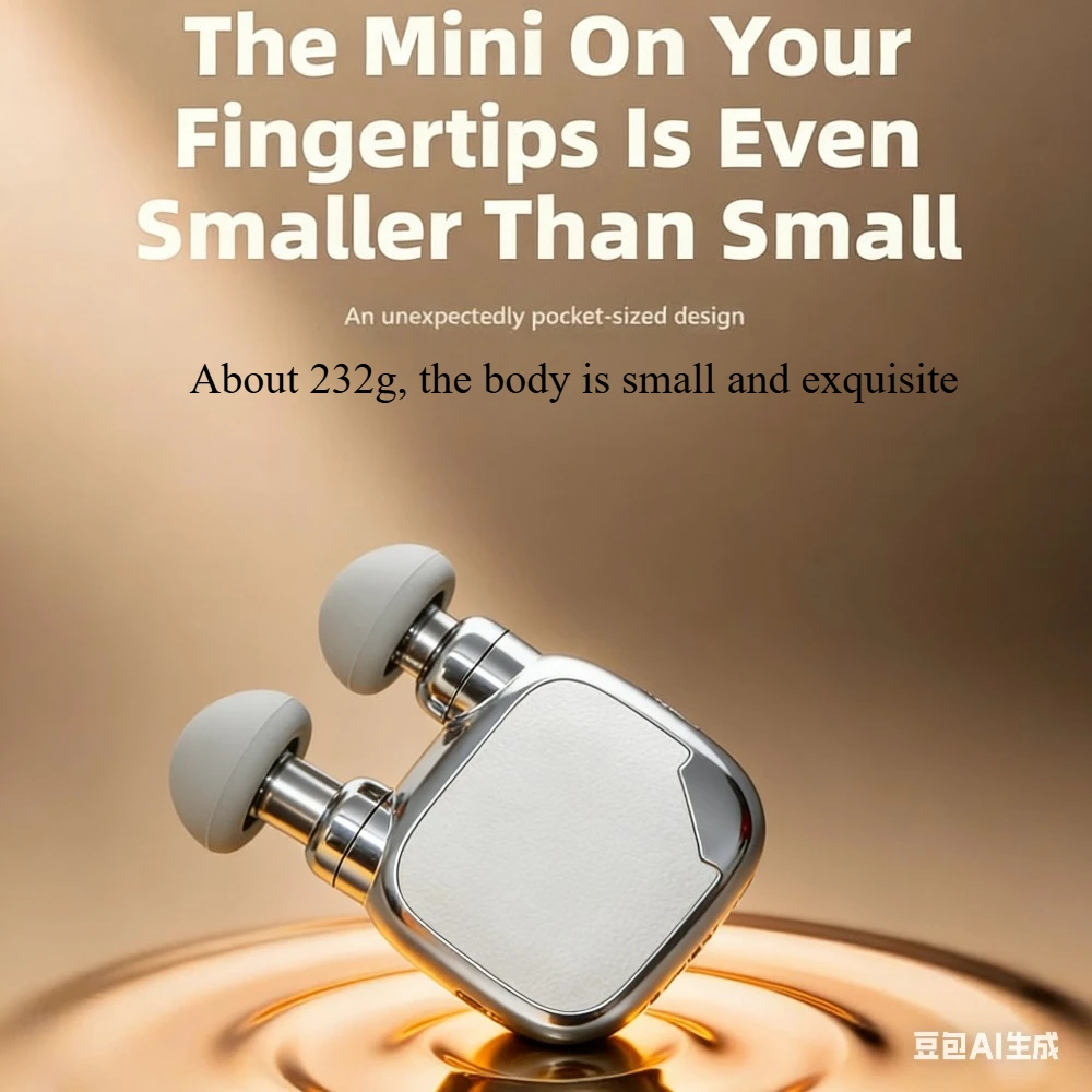 

Pocket Massage Gun Portable Mini High-Power Deep Tissue for Travel Office Home Use Rechargeable Pain Relief with 6 Heads