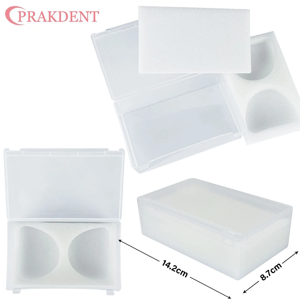 Sponge Box For Dentures Dental Implant Storage Plastic Tooth Box With Foam Sponge Denture Storage Boxes Placement Box 5pcs