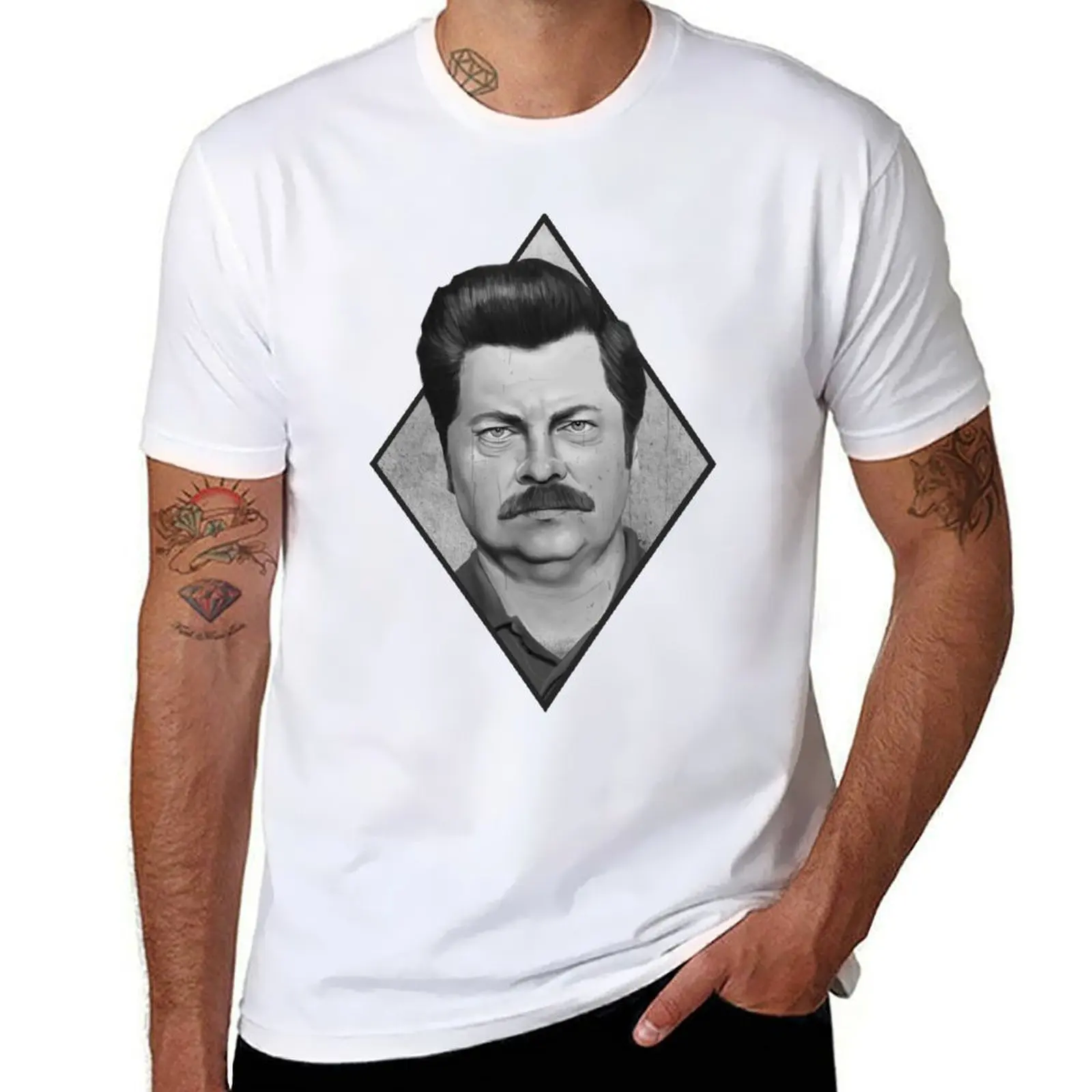 

Ron Swanson T-Shirt men t shirt cotton 100% t shirt man designer T-Shirt