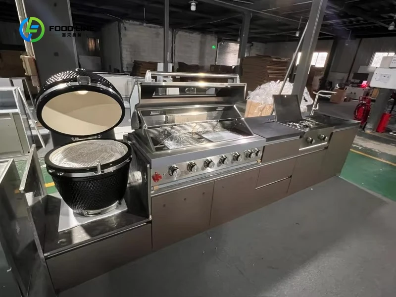 Customized Outdoor Kitchen Modular Cabinet Garden Camping  Outdoor Stainless Steel Outdoor Kitchen Tcomplete Equipment