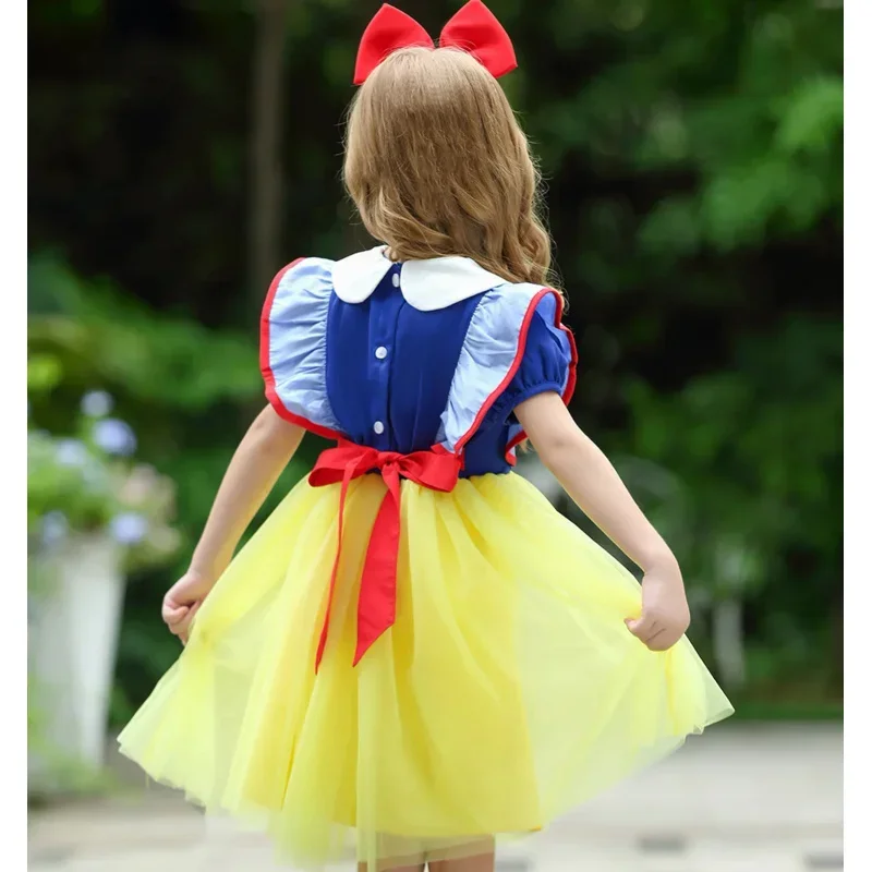 Cute Princess Girls Tutu Christmas Dress Purple Cartoon Cosplay Rapunzel Sophia Costume For Kids Little Children Summer 2-8Y MN1