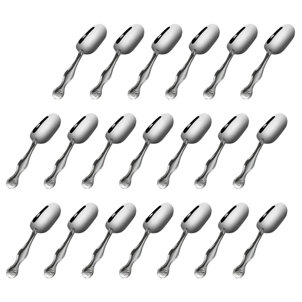 

30pcs Stainless Steel Spoons Decorative Kitchen Scoops For Loose Leaf Coffee Powder Kung Fu Tea Accessory Multi-Function