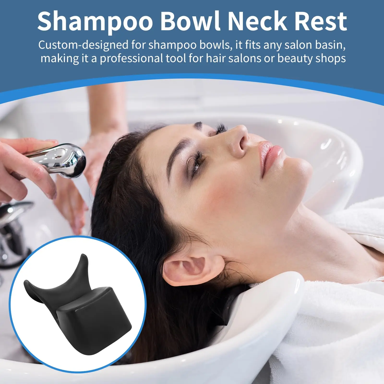 

Salon Neck Rest Cushion Shampoo Bowl Neck Pillow Silicone Salon Sink Rest Hair Washing Tray Accessory Spa Services Barber Shop