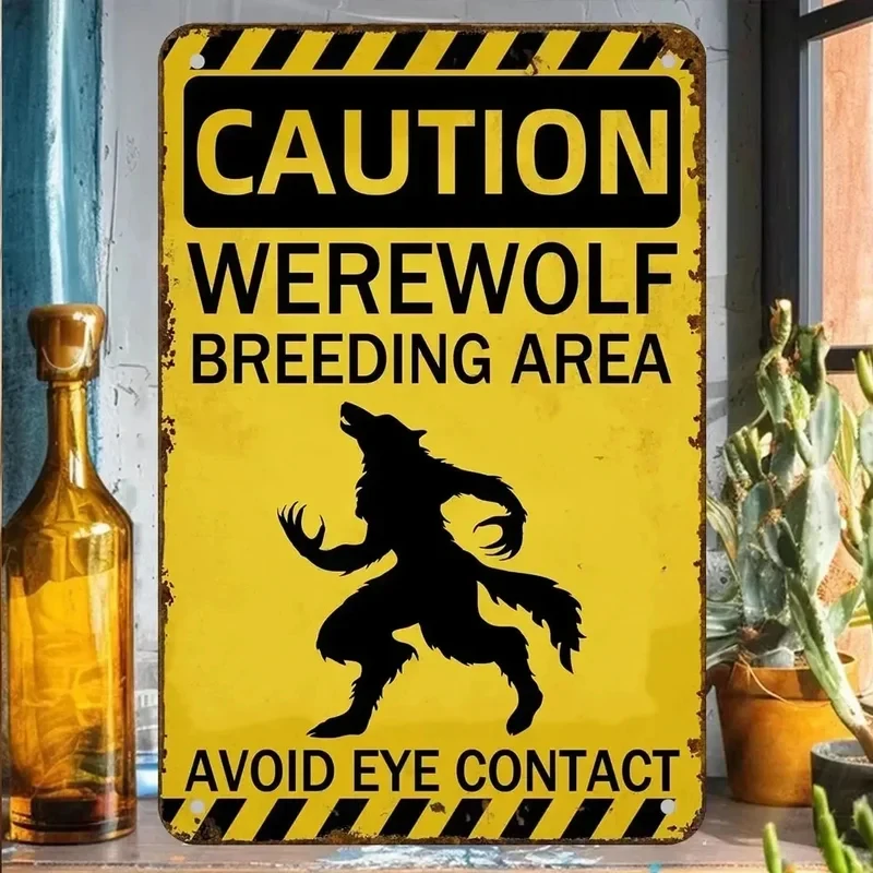 Werewolf Metal Tin Sign - 
