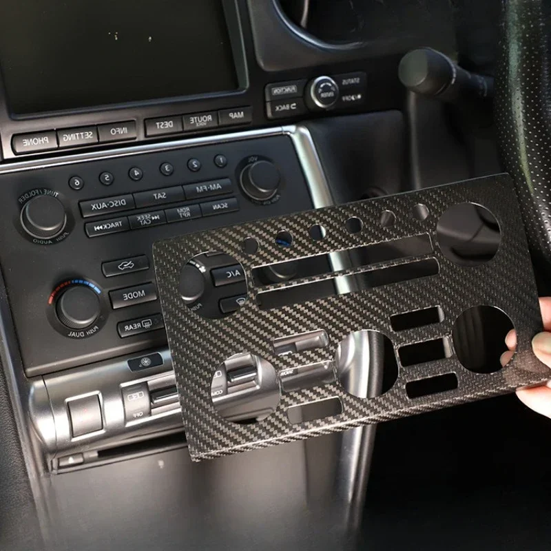 

For Nissan GTR R35 Real Dry Carbon Fiber 08-2016 Interior Center Console Volume CD Panel Decorative Right-hand Drive Accessories