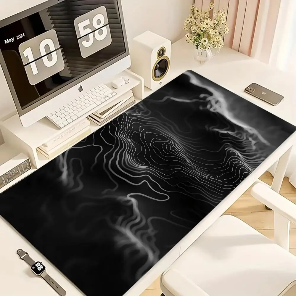 

Line Fluid Art Mouse Pad Computer Accessories Office Game Table Mats Rubber Anti-slip Gaming Keyboard Mousepads Desk Pads 40X90