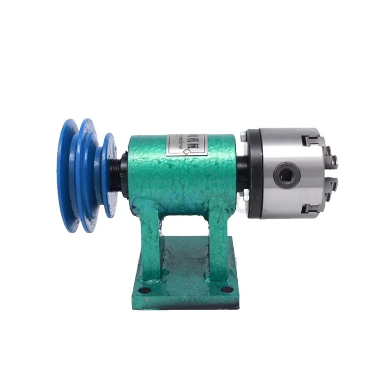 80/100 lathe spindle with pneumatic chuck woodworking DIY metal automatic numerical control three-jaw chuck  head bead mach
